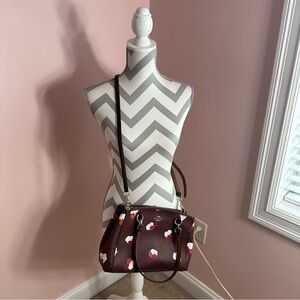 Floral Burgundy Coach Handbag